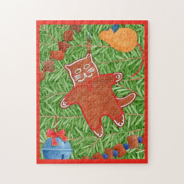 KITTY'S CHRISTMAS TREE 11"x14" Puzzle (Vertikal)