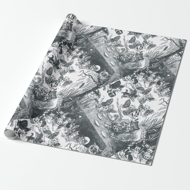 Kitty's Dream of Fairyland, Louis Wain Geschenkpapier (Ungerollt)