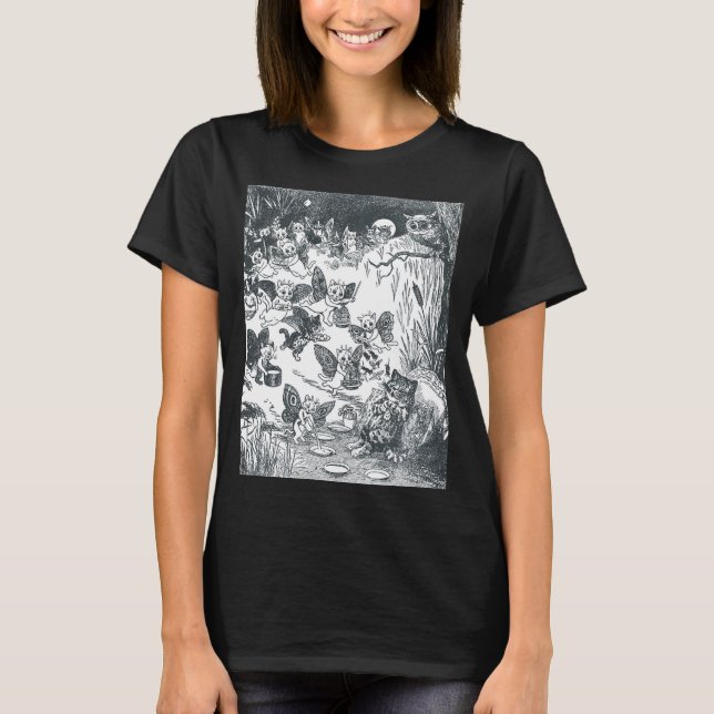 Kitty's Dream of Fairyland, Louis Wain T-Shirt (Vorderseite)