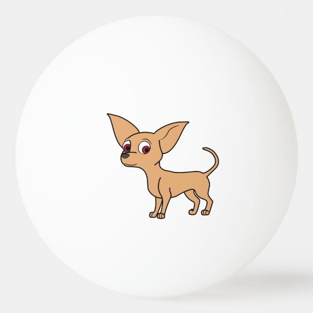 Kitz-Chihuahua Tischtennisball (Vorderseite)