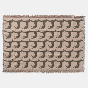 Kitz-Farbwindhund-HundeSilhouette-Muster Decke