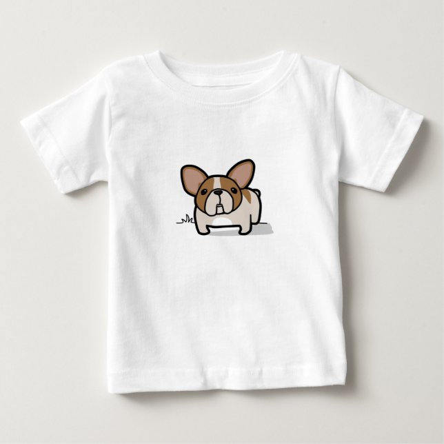Kitz geschecktes Frenchie Baby T-shirt (Vorderseite)