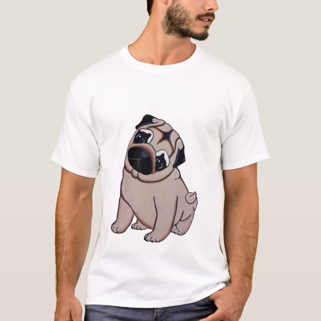 Kitz-Mops-Welpen-T - Shirt (Vorderseite)