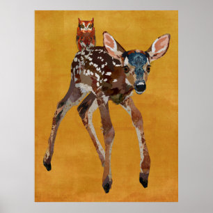 KITZ U. BERNSTEINFARBIGE EULE POSTER