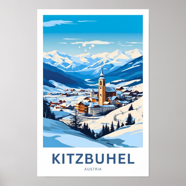 Kitzbuhel Austria Travel Print Poster (Vorne)