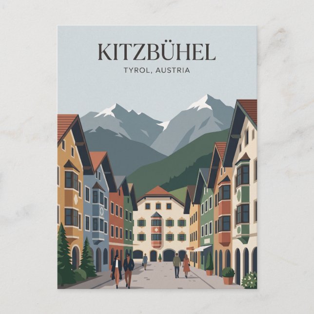 Kitzbühel Österreich Postkarte (Vorderseite)