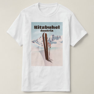 Kitzbühel österreichisches Skiplakat T-Shirt