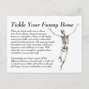 Kitzeln Sie Ihren lustigen Knochen Postkarte