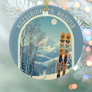 Kitzsteinhorn Österreich Skiurlaub Souvenir Keramik Ornament