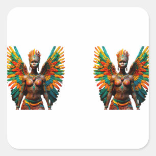 Kivuli Mambo African Tribal Fairy Quadratischer Aufkleber