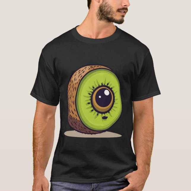 Kiwi Alien – Fresh Cute Fruit Art T-Shirt (Vorderseite)