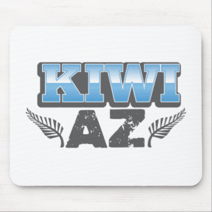 Kiwi az im Blau und im Silber Mousepad