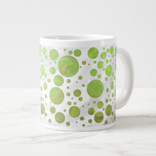 Kiwi Bash Green Polka Dot Jumbo-Tasse