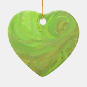 Kiwi Bash Green Swirl Keramikornament