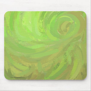 Kiwi Bash Green Swirl Mousepad