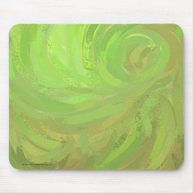 Kiwi Bash Green Swirl Mousepad (Vorne)