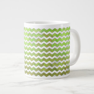 Kiwi Bash Green Zickzack Pattern Jumbo-Tasse