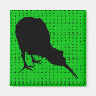 Kiwi Bird & Aotearoa (schriftlich) Neuseeland Magnet