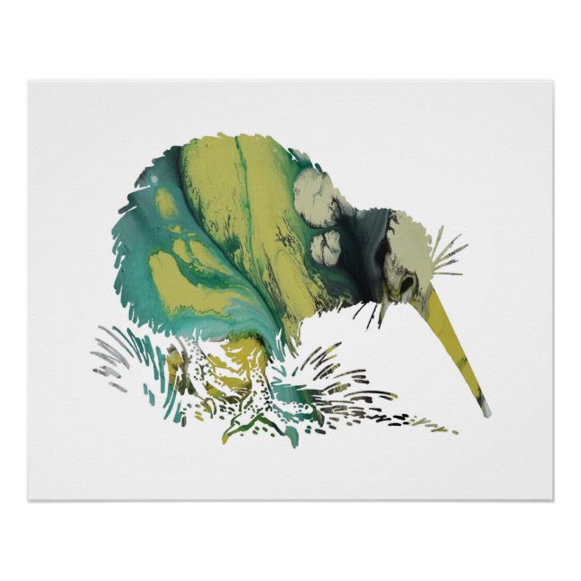 Kiwi Bird Art Poster (Vorderseite)
