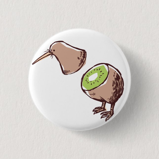 Kiwi bird button (Vorderseite)