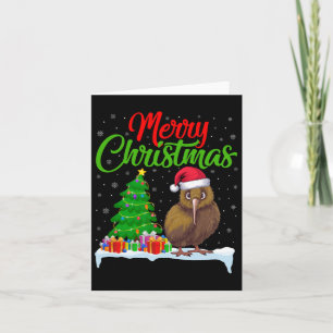 Kiwi Bird Christmas Tree Lights Funny Xmas Kiwi Bi Karte