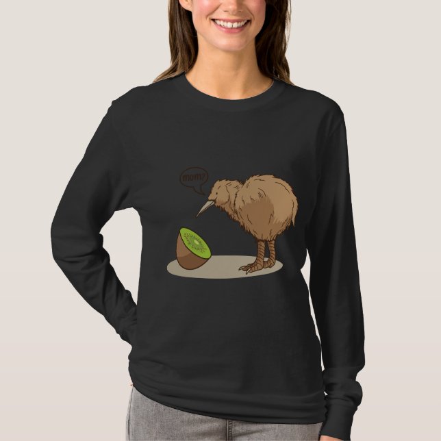 Kiwi Bird Frucht Neuseeland Mama Fun T-Shirt (Vorderseite)