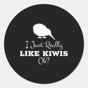 Kiwi Bird für den neuseeländischen Vogel Runder Aufkleber