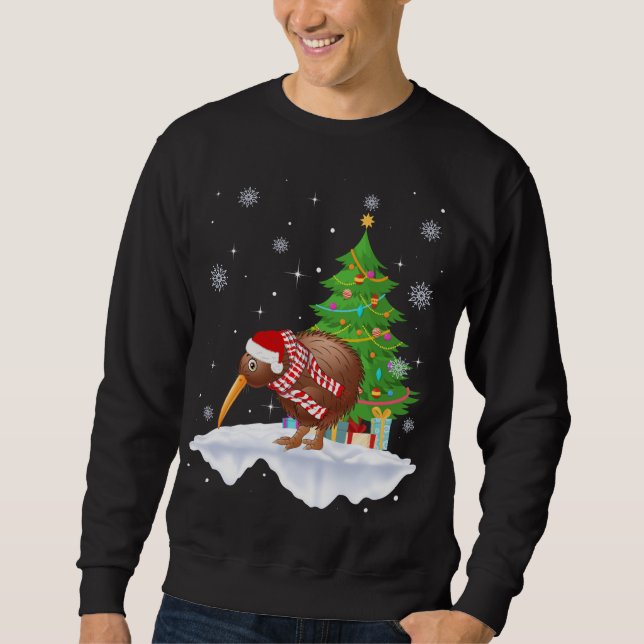 Kiwi Bird Lover Weihnachtsmannmütze Kiwi Christmas Sweatshirt (Vorderseite)
