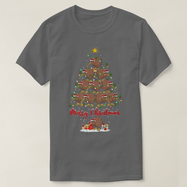 Kiwi Bird Lover Xmas Matching Santa Kiwi Weihi T-Shirt (Design vorne)