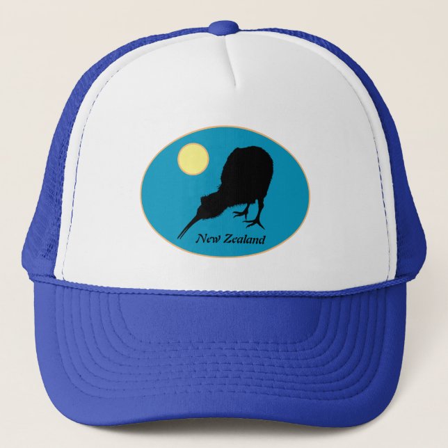 Kiwi Bird & Moon, Neuseeland, Bro Fashion/ Hat Truckerkappe (Vorderseite)
