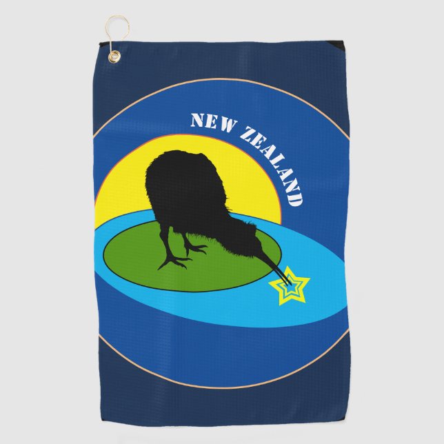 Kiwi Bird & Neuseeland / Bro Golf Handtücher (Vorderseite)