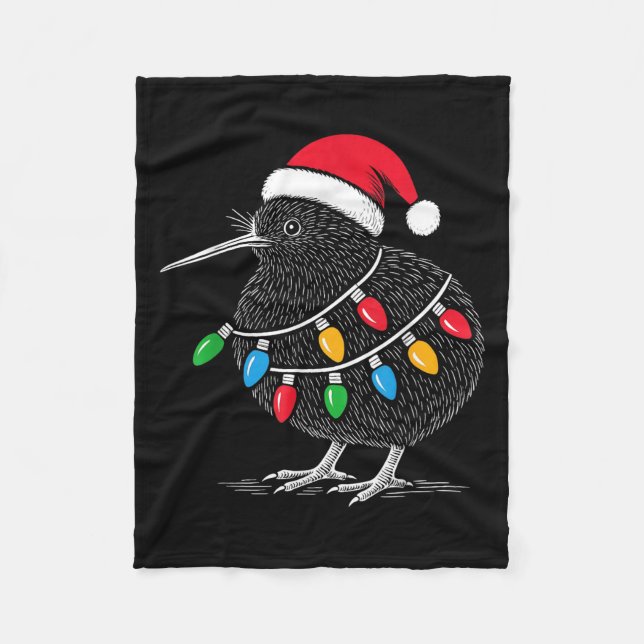 Kiwi Bird New Zealand Holiday Christmas  Fleecedecke (Vorderseite)