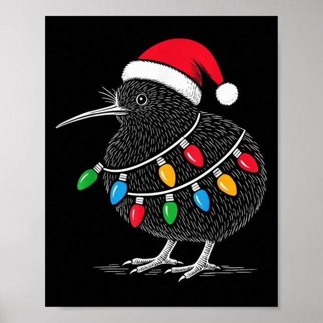 Kiwi Bird New Zealand Holiday Christmas  Poster (Vorne)