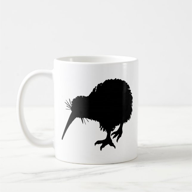 Kiwi Bird Silhouette Kaffeetasse (Links)