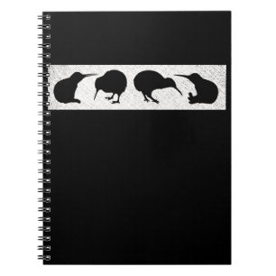 Kiwi Bird Silhouetten Neuseeland Tier Notizblock