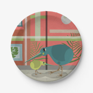 Kiwi Birds in Pappteller