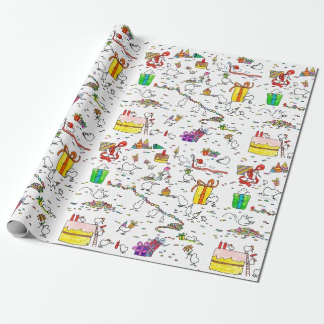 Kiwi Birthday Wrapping Paper von Nicole Janes Geschenkpapier (Ungerollt)