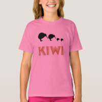 Kiwi Family Retro Graphic Kids Shirt Ringer