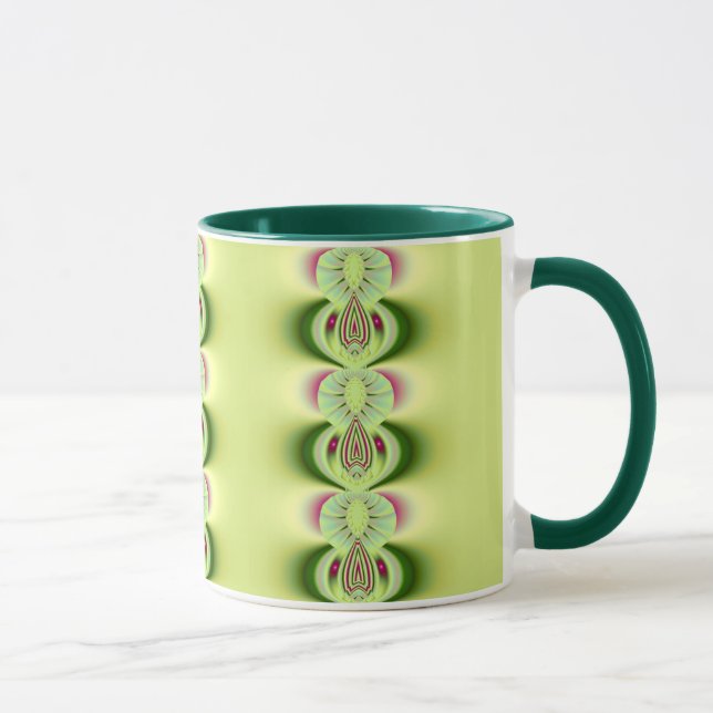 Kiwi Fine Fraktal Art Tasse (Rechts)