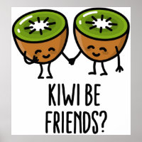 Kiwi Freunde BESTE FREUNDIN Kawaii niedliches Paar