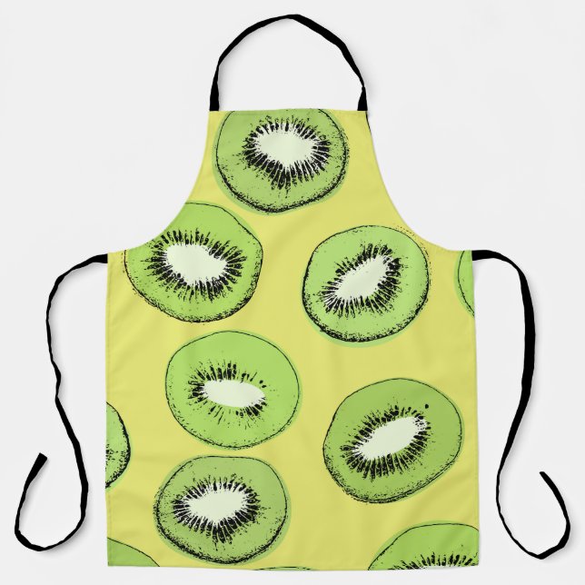Kiwi-Frucht-nahtloses Muster, Hintergrund mit Kiwi Schürze (Vorderseite)