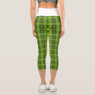 Kiwi-Fruchtmuster Capri Leggings