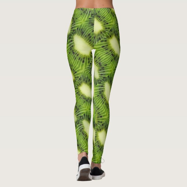 Kiwi-Fruchtmuster Leggings (Rückseite)