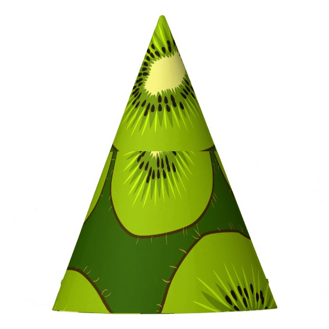 Kiwi Fruchtscheiben: dunkelgrün. Partyhütchen (Vorderseite)