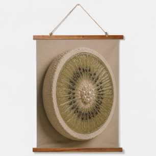 Kiwi-Fruchtscheiben-Hängetapete Wandteppich Mit Holzrahmen