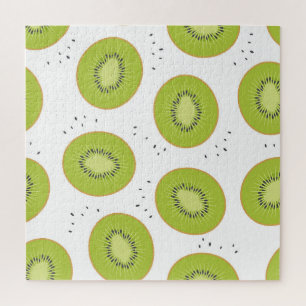 Kiwi Fruchtscheiben, nahtlose Abbildung. Puzzle