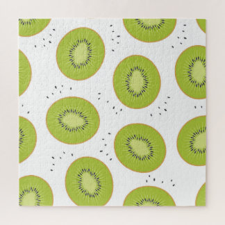 Kiwi Fruchtscheiben, nahtlose Abbildung. Puzzle