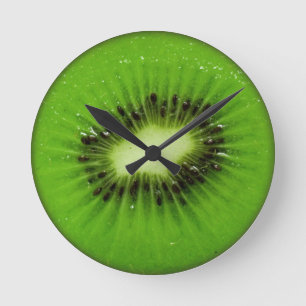 Kiwi Fruit Fresh Slice Runde Wanduhr