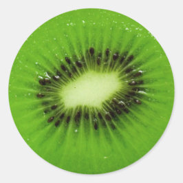 Kiwi Fruit Fresh Slice Runder Aufkleber