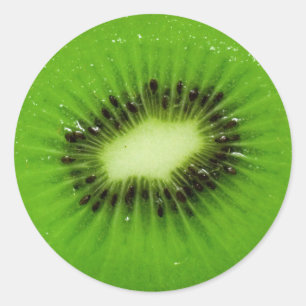 Kiwi Fruit Fresh Slice Runder Aufkleber